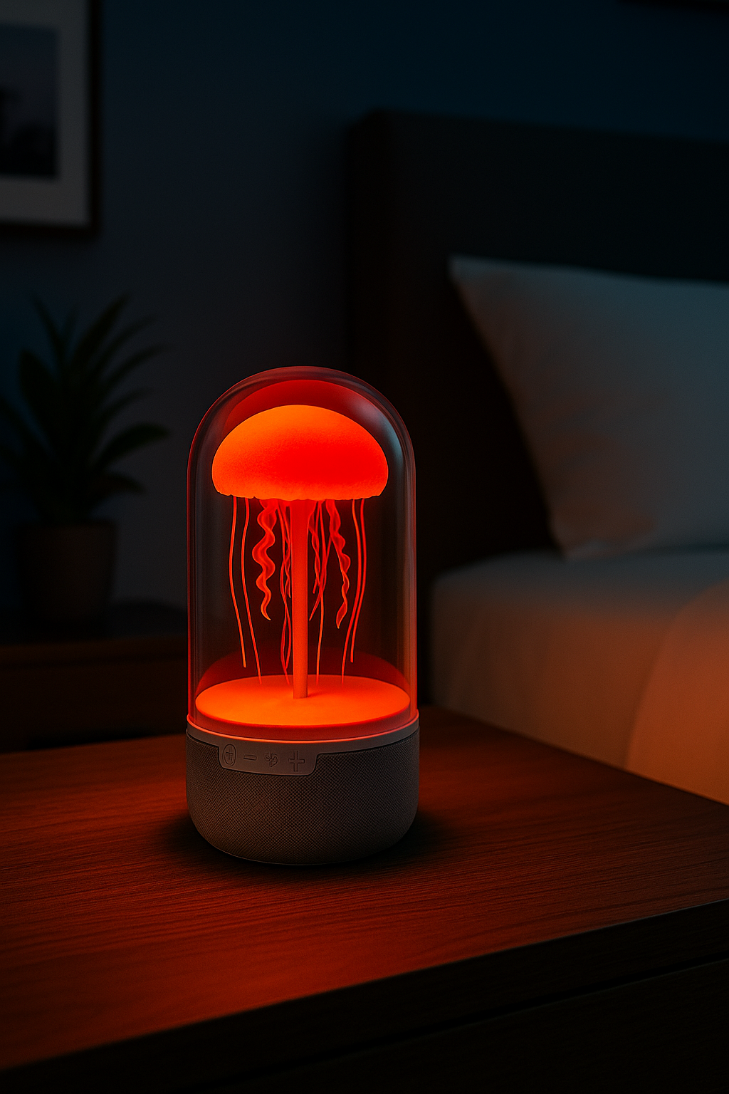 Altavoz LED de medusas que cambian de color