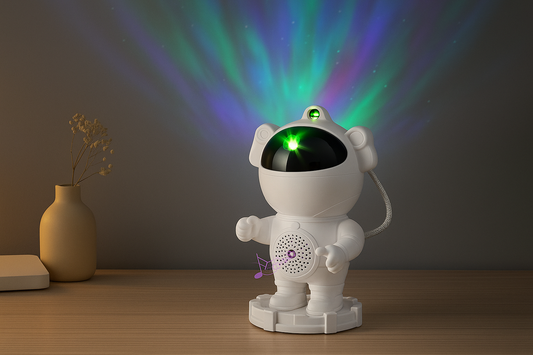 Proyector astronauta con altavoz bluetooth